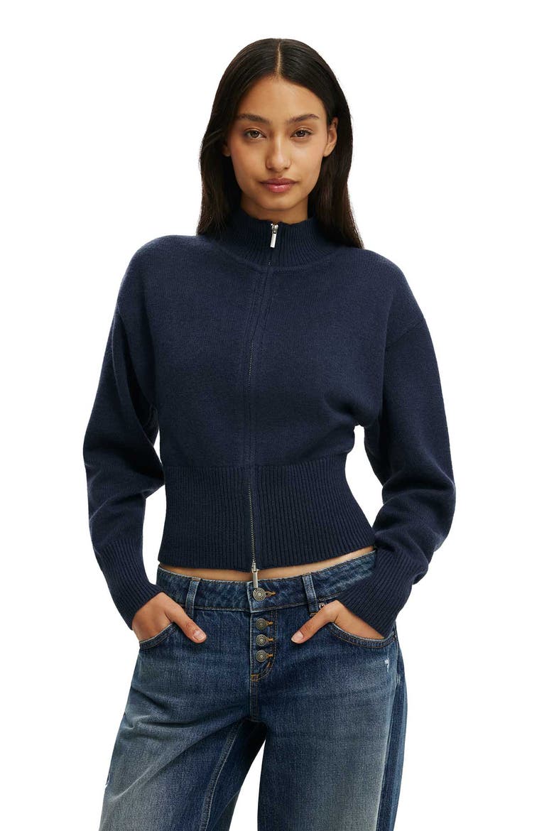 Women's Lotus Cinched Zip Knit