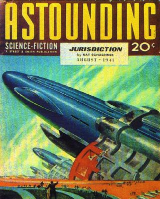 A cover of Astounding Science Fiction from August 1941.