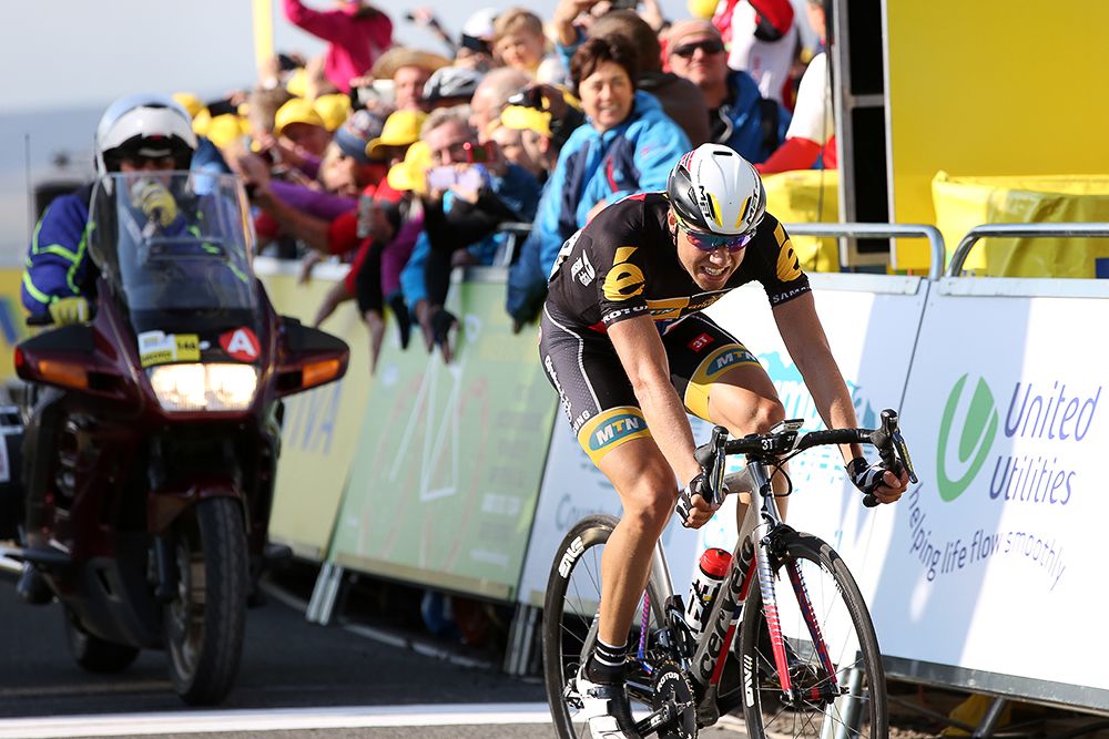Edvald Boasson Hagen finished second on stage 5 and took the overall lead.