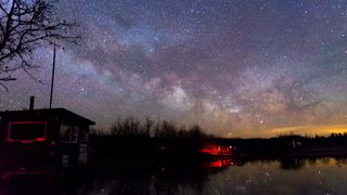 Milky Way Galaxy Core Stretching over Lac Megantic