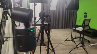 OBSBOT Tail Air multi-cam setup in a video studio