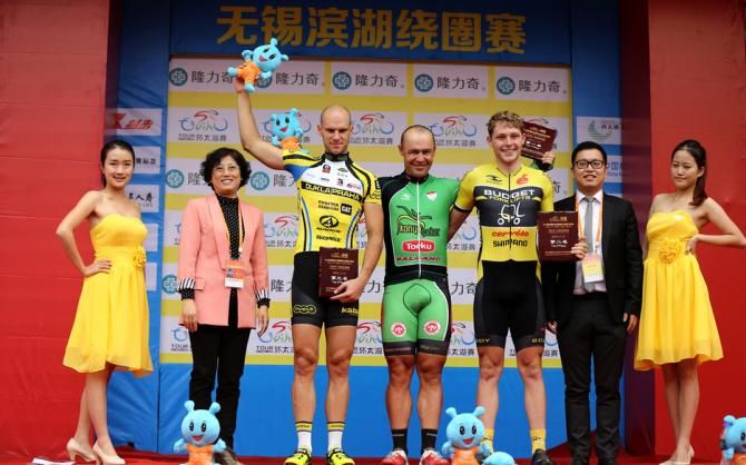 The stage winner's podium