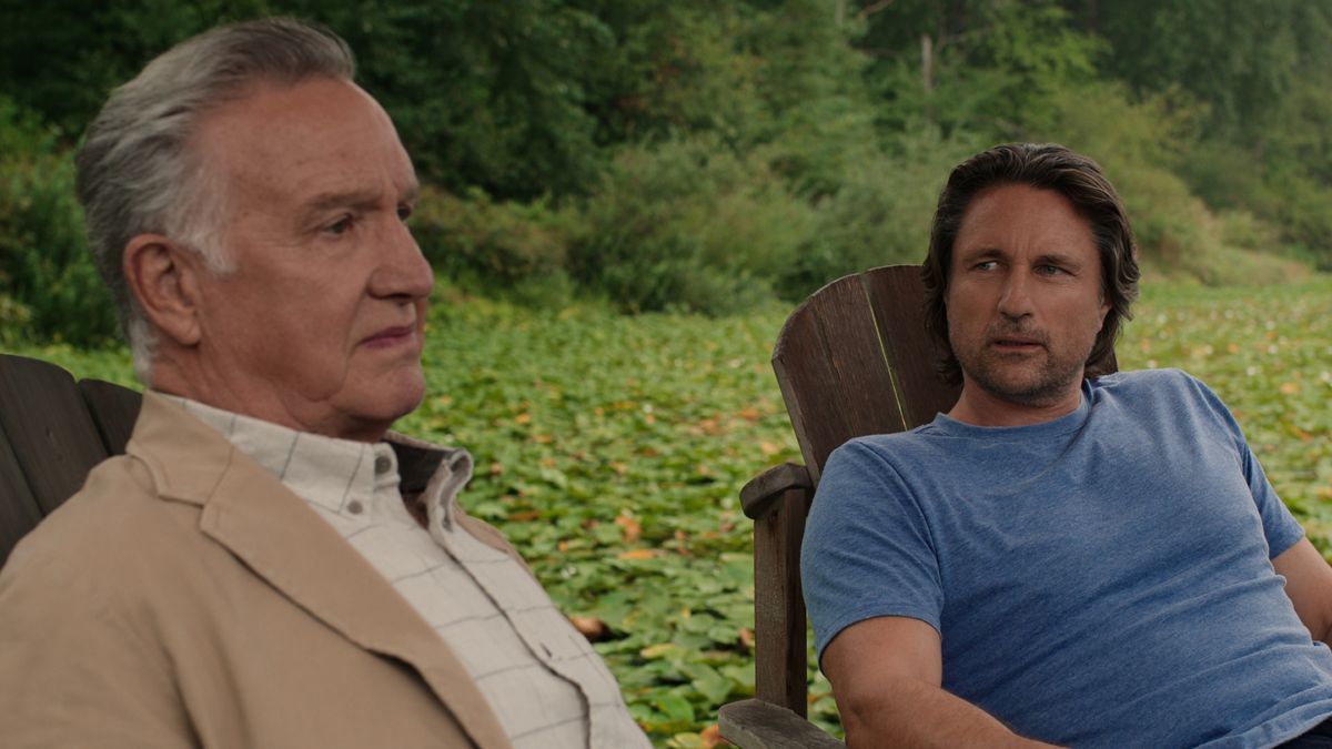 Keith MacKechnie as Nick, Martin Henderson as Jack Sheridan in Virgin River season 4