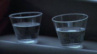 The rippling cup of water from Jurassic Park