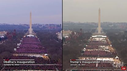 CNN shows 2013 and 2017 inauguration crowds