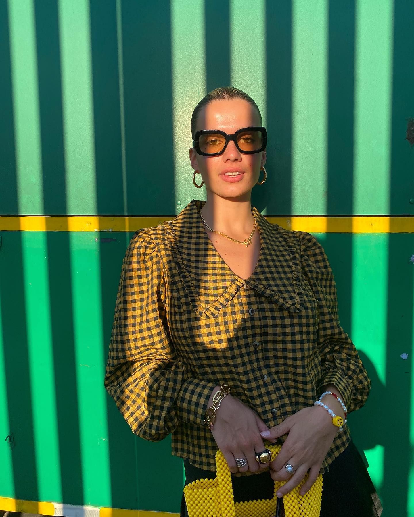 @torivanbreugel styles an oversized collar blouse
