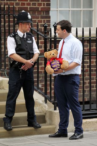 A Teddy Bear Is Delivered To The Door