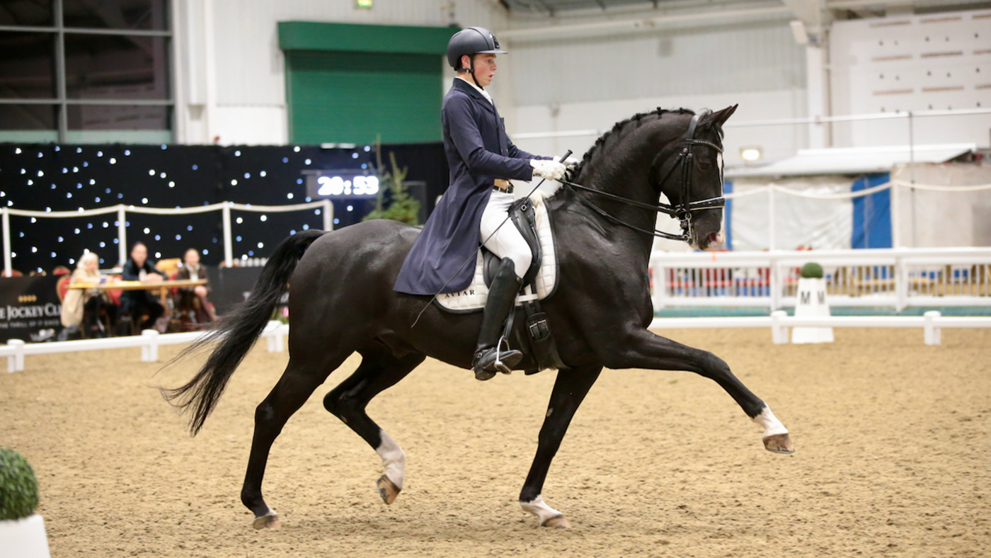 Aintree High Profile Dressage show: Dylan Deutrom riding Sunlit Uplands