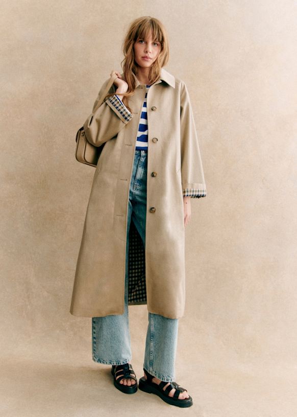 Clyde Coat - Light Beige - Organic Cotton - Sézane