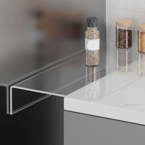 Acrylic Kitchen Gap Partition Countertop Gap Extension Board, Countertop Caulking Panels, Refrigerator Side Partition&amp;#65292;gap Covers Between Countertop and Walls(20x10cm/7.9x3.9in)