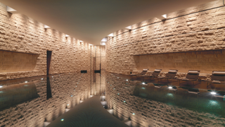 The spa swimming pool at The Dolder Grand