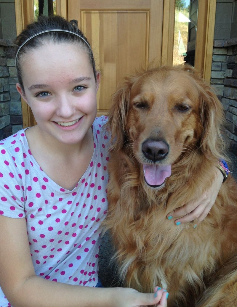 Brooke and her golden retriever Kayla.