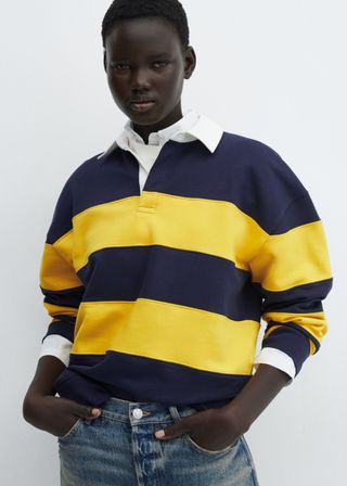 Striped Cotton Polo Shirt