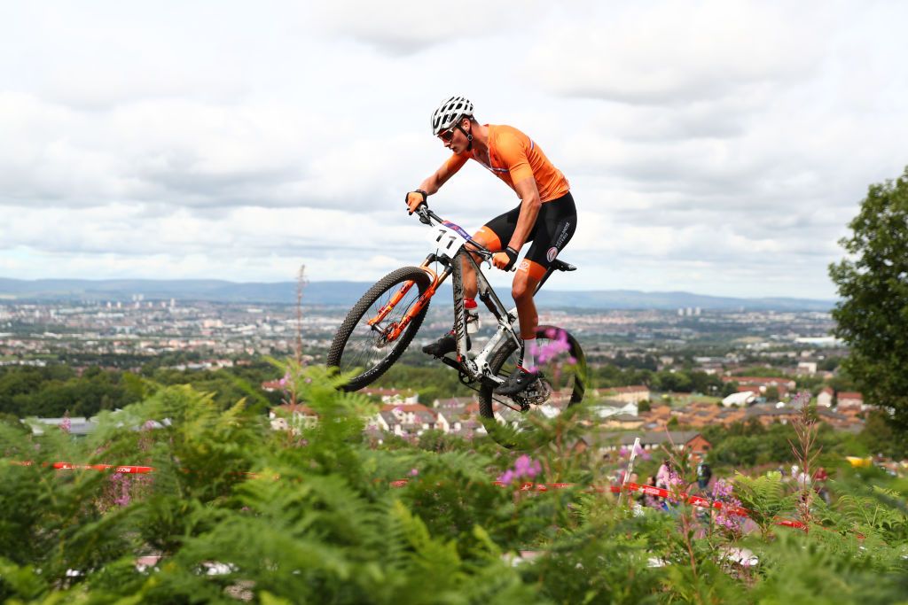 Men&#039;s Mountain Bike Cross-Country on Day Six of the European Championships Glasgow 2018 at Cathkin Braes Mountain Bike Trails on August 7, 2018 in Glasgow, Scotland.