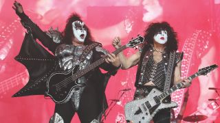 Gene Simmons and Paul Stanley onstage at Domination Festival, Mexico City, 2019