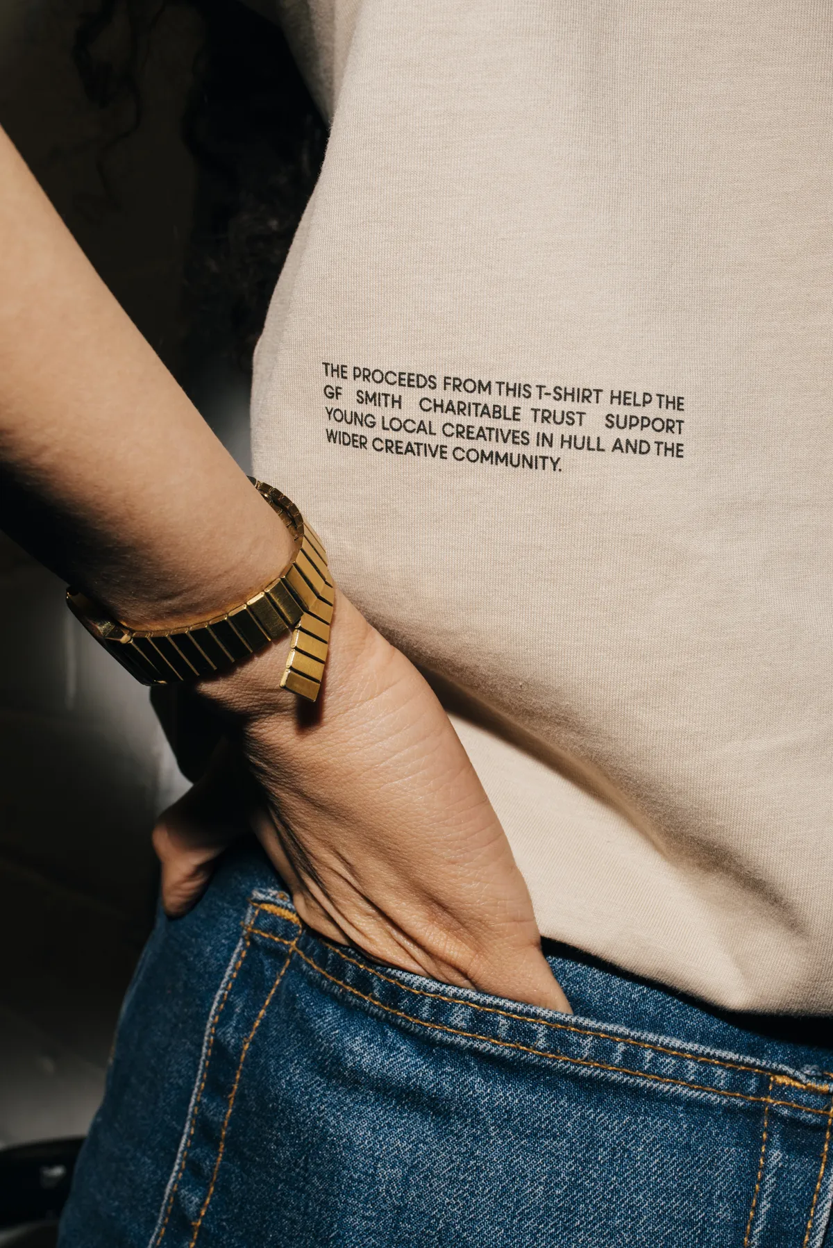 GF Smith new identity on a t-shirt