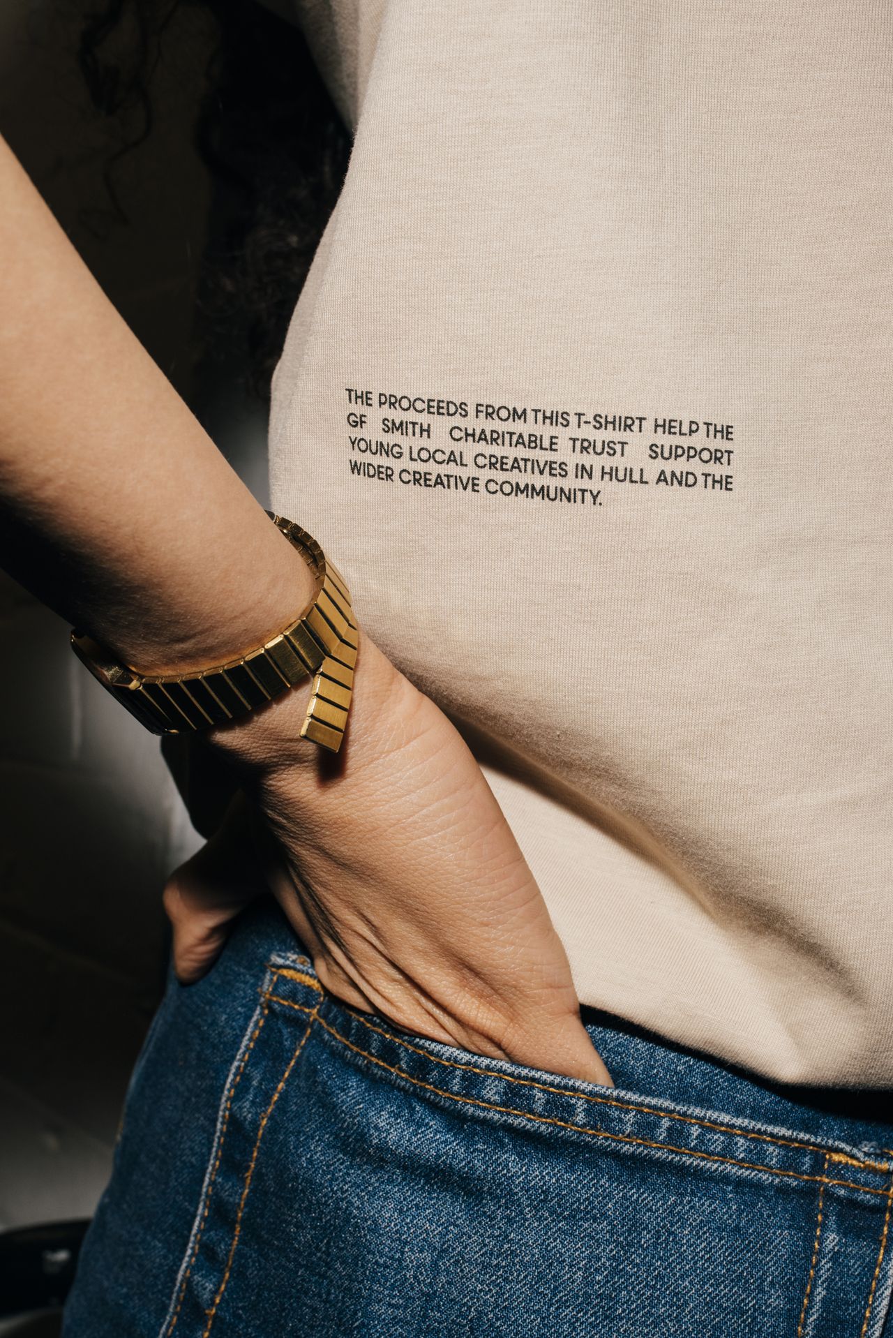 GF Smith new identity on a t-shirt