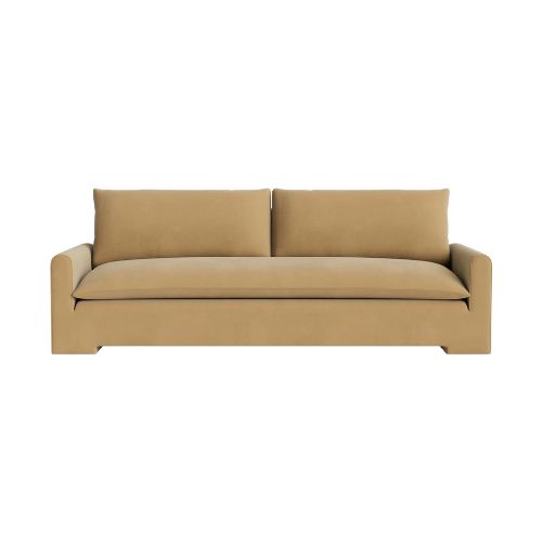 Mustard velvet couch