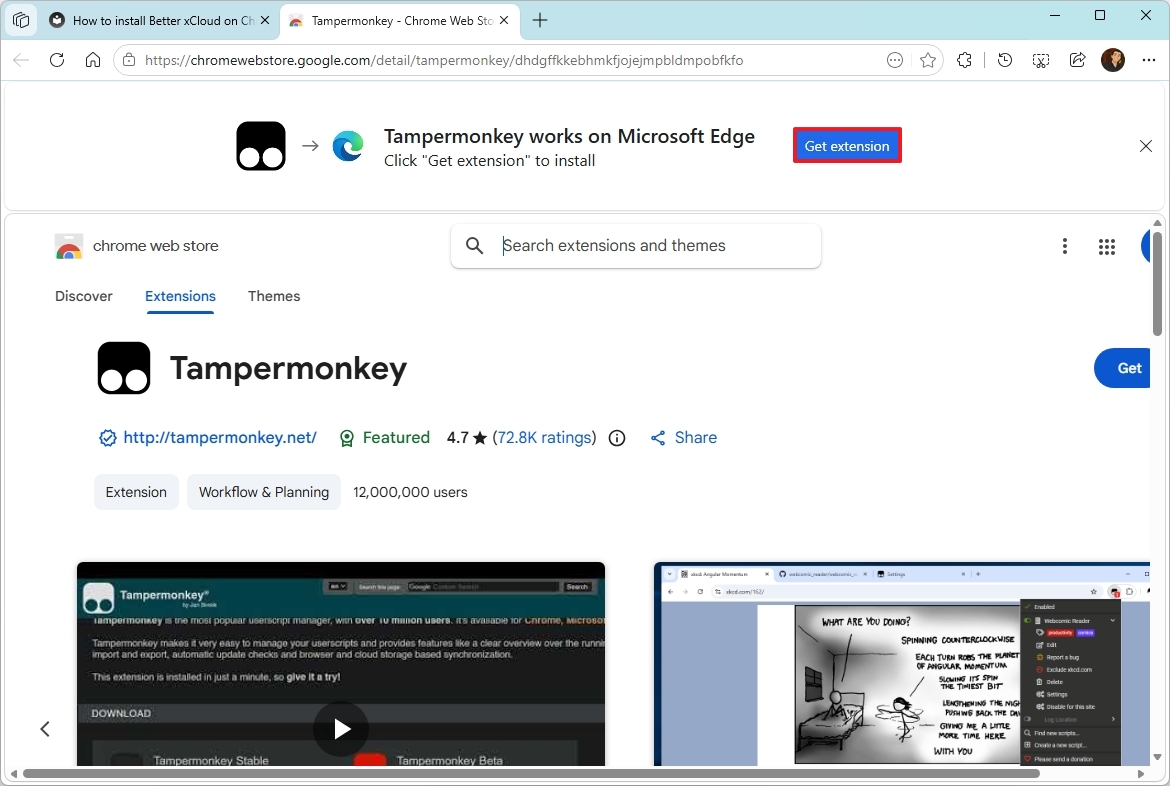 Tampermonkey install