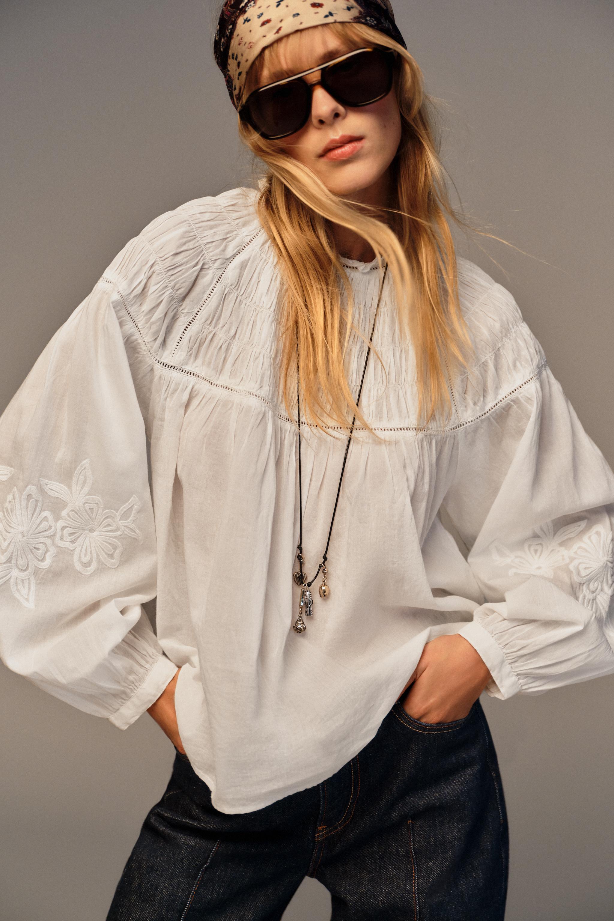 Romantic Honeycomb Smocked Shirt
