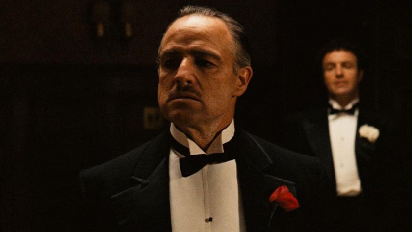 Marlon Brando and James Caan in The Godfather