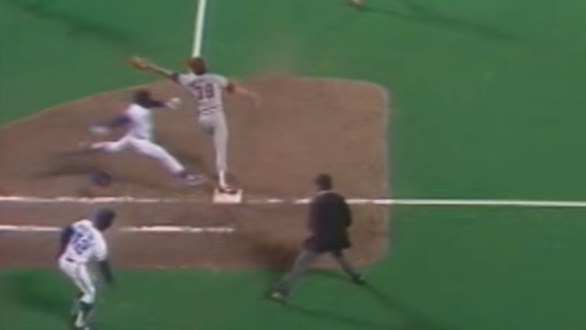 Orta being called safe by Don Denkinger in Game 6 of the 1985 World Series.