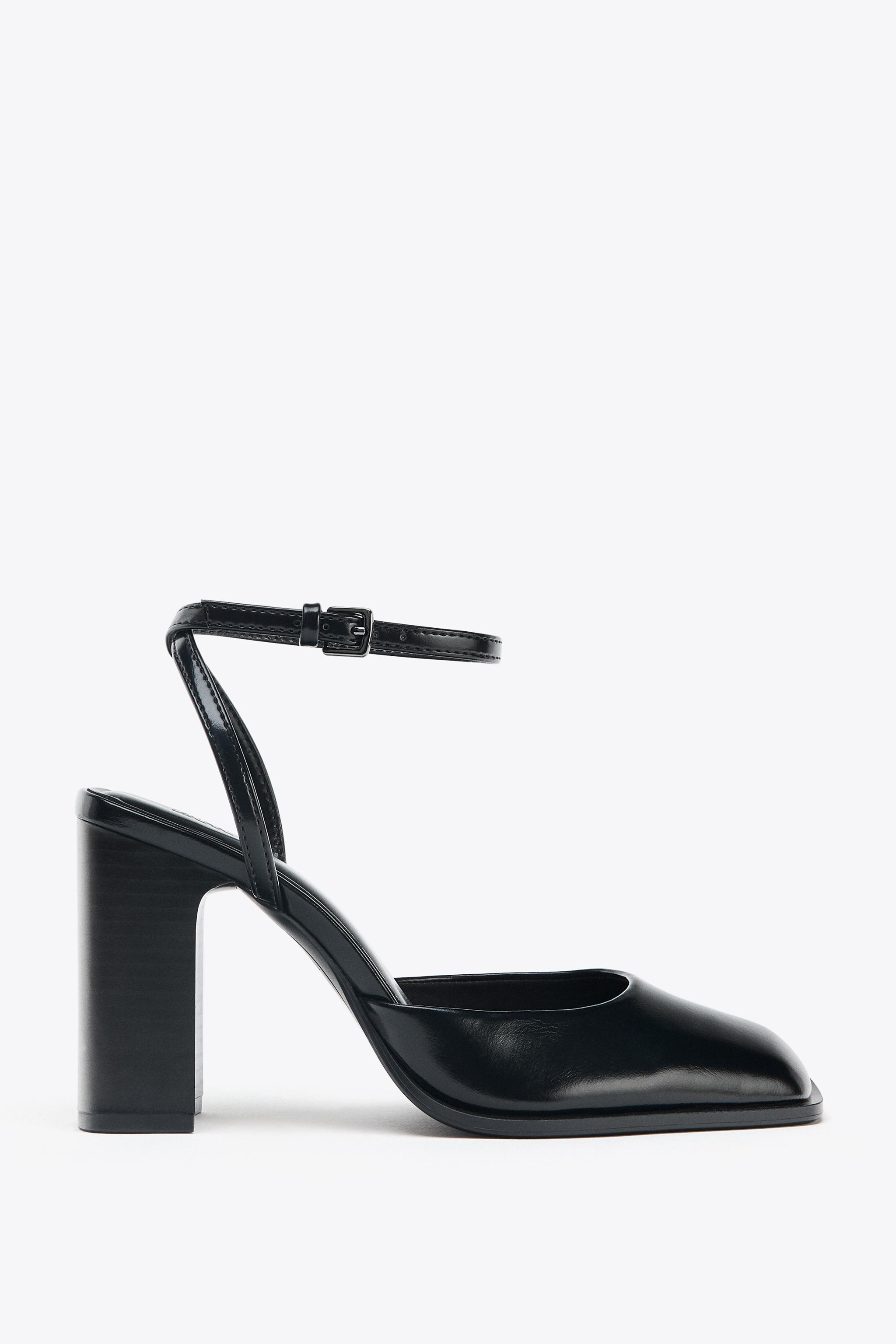 Square Toe Slingback Heels