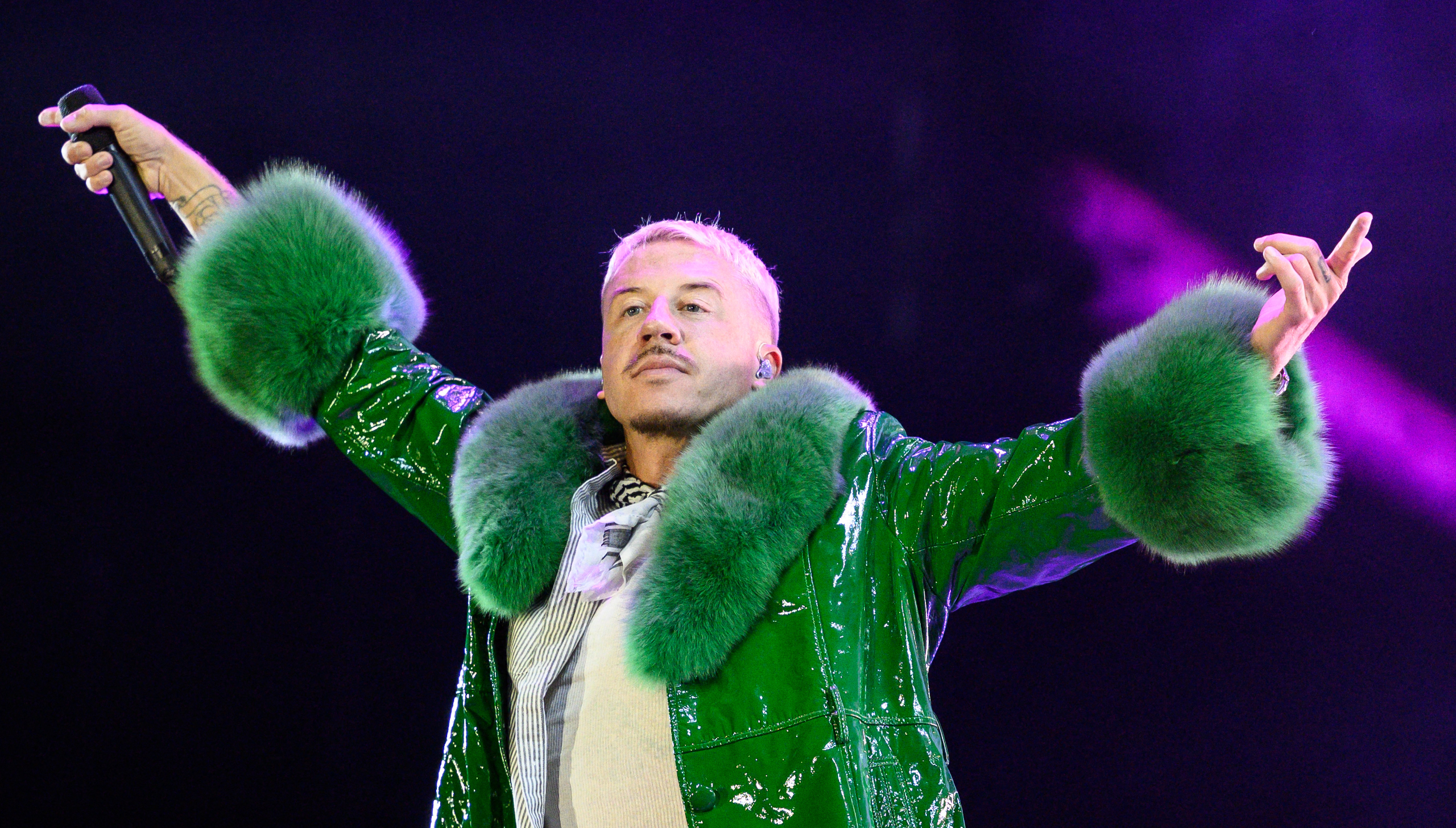 US rapper, singer, dancer and DJ, Benjamin Haggerty, known as Macklemore, performs at the Goldencoast Rap Festival in Corcelles-les-Monts, near Dijon, central-eastern France, on August 30, 2026