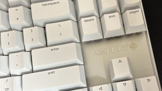 Cherry MX 8.2 logo on gray chassis