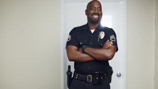Richard T. Jones as Sergeant Wade Grey in uniform in The Rookie