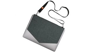 The Laptop Strap with laptop attached