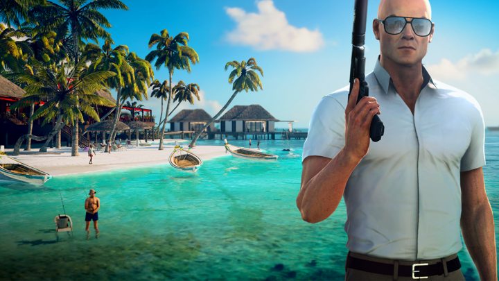 Agent 47 on the beach