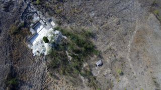 An aerial view of the Mata Menge site on the island of Flores.