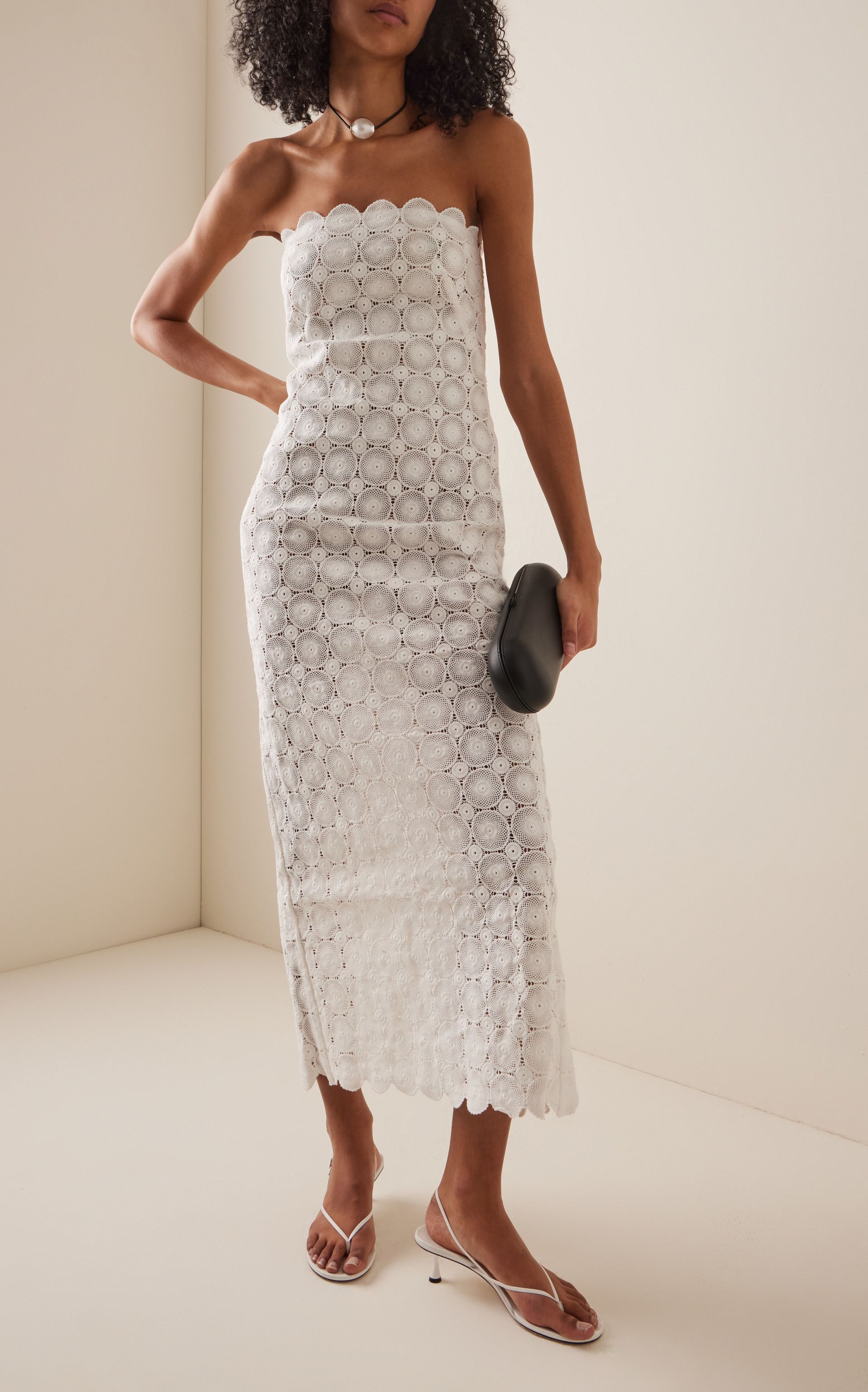 Crocheted Organic Cotton Midi Dress