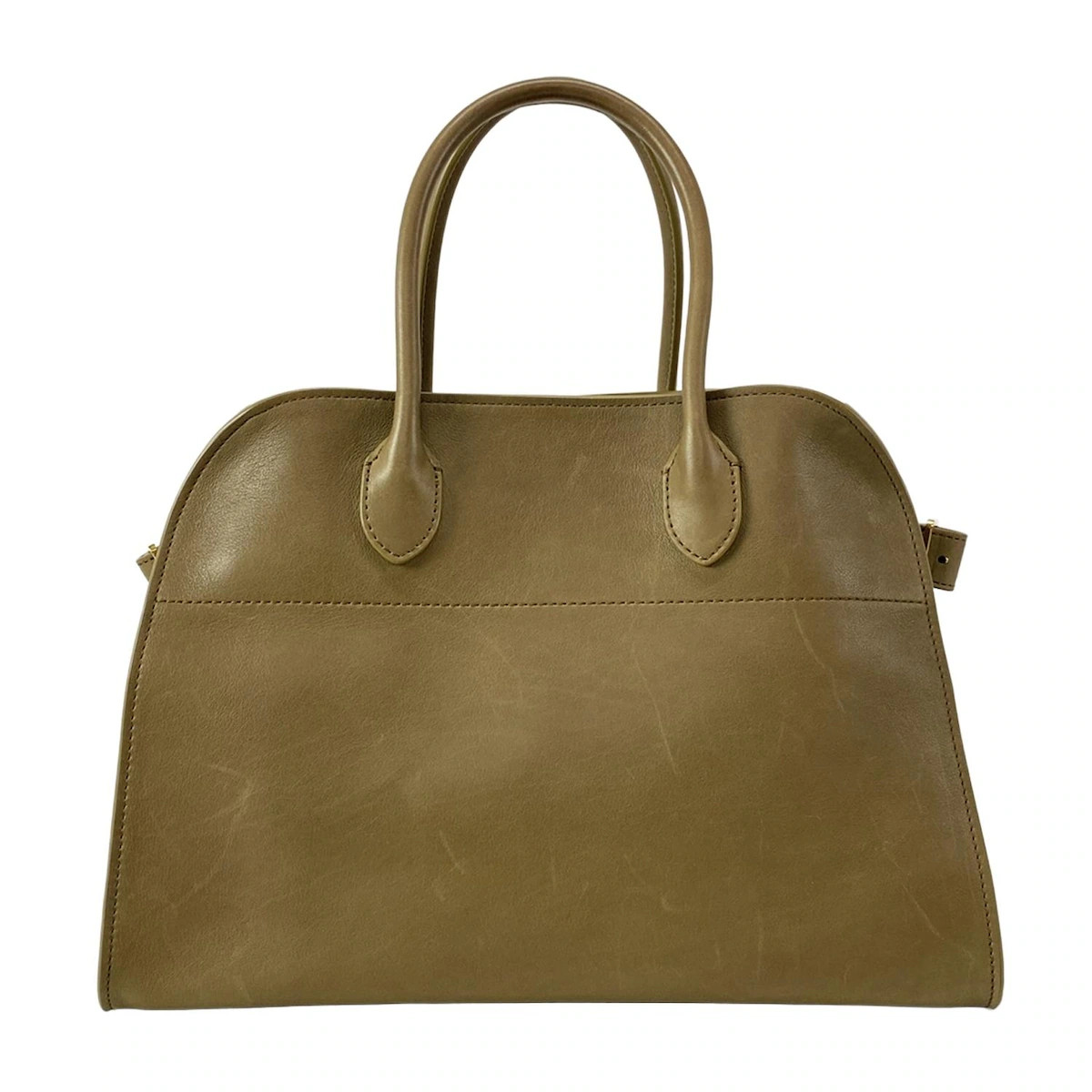 The Row Soft Margaux 12 W1586 L72 Khaki Saddle Leather - Handbag