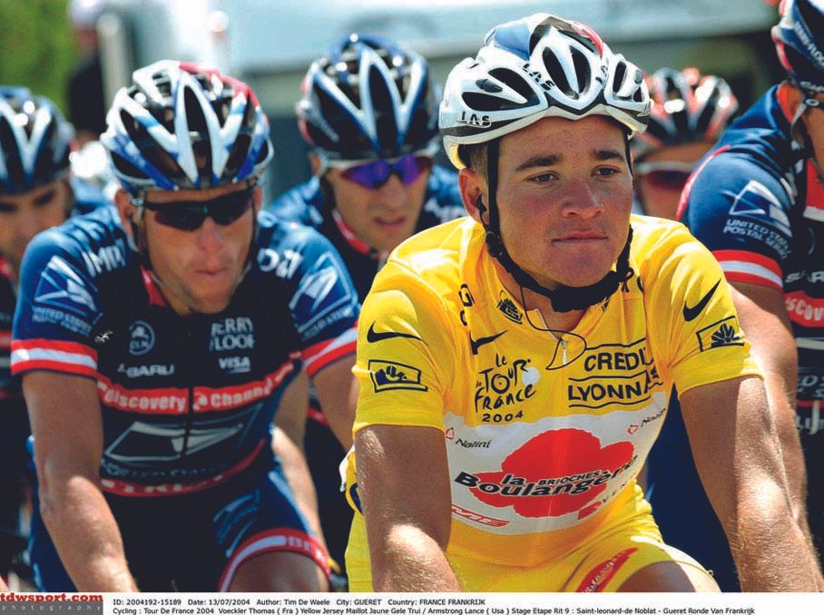 Thomas Voeckler is followed Lance Armstrong in the Tour de France