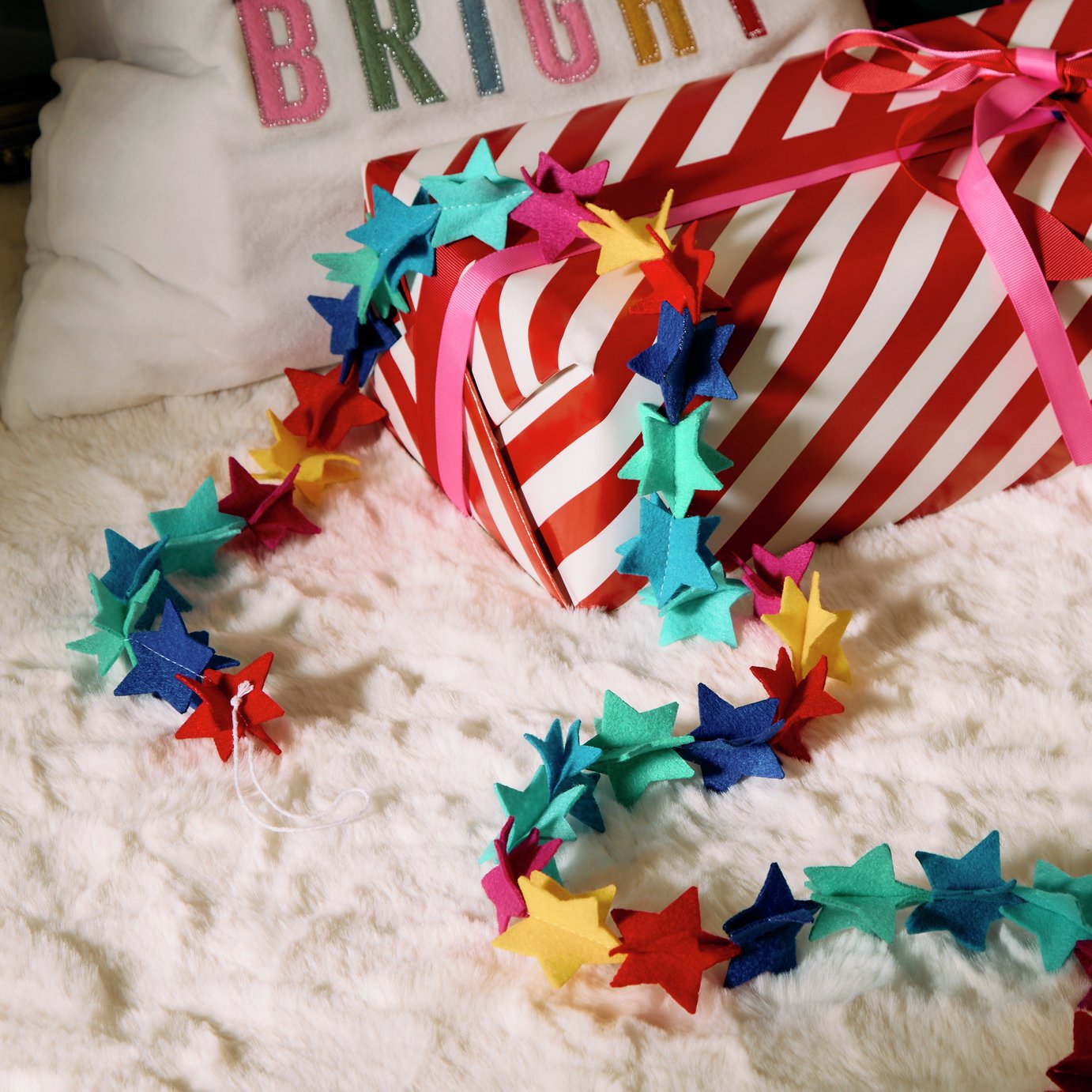 Habitat Felt Star Christmas Garland