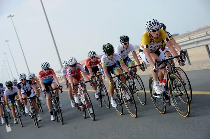 The group of leader Kirsten Wild lost time on stage 2