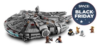 Image shows the Lego Star Wars Millennium Falcon.
