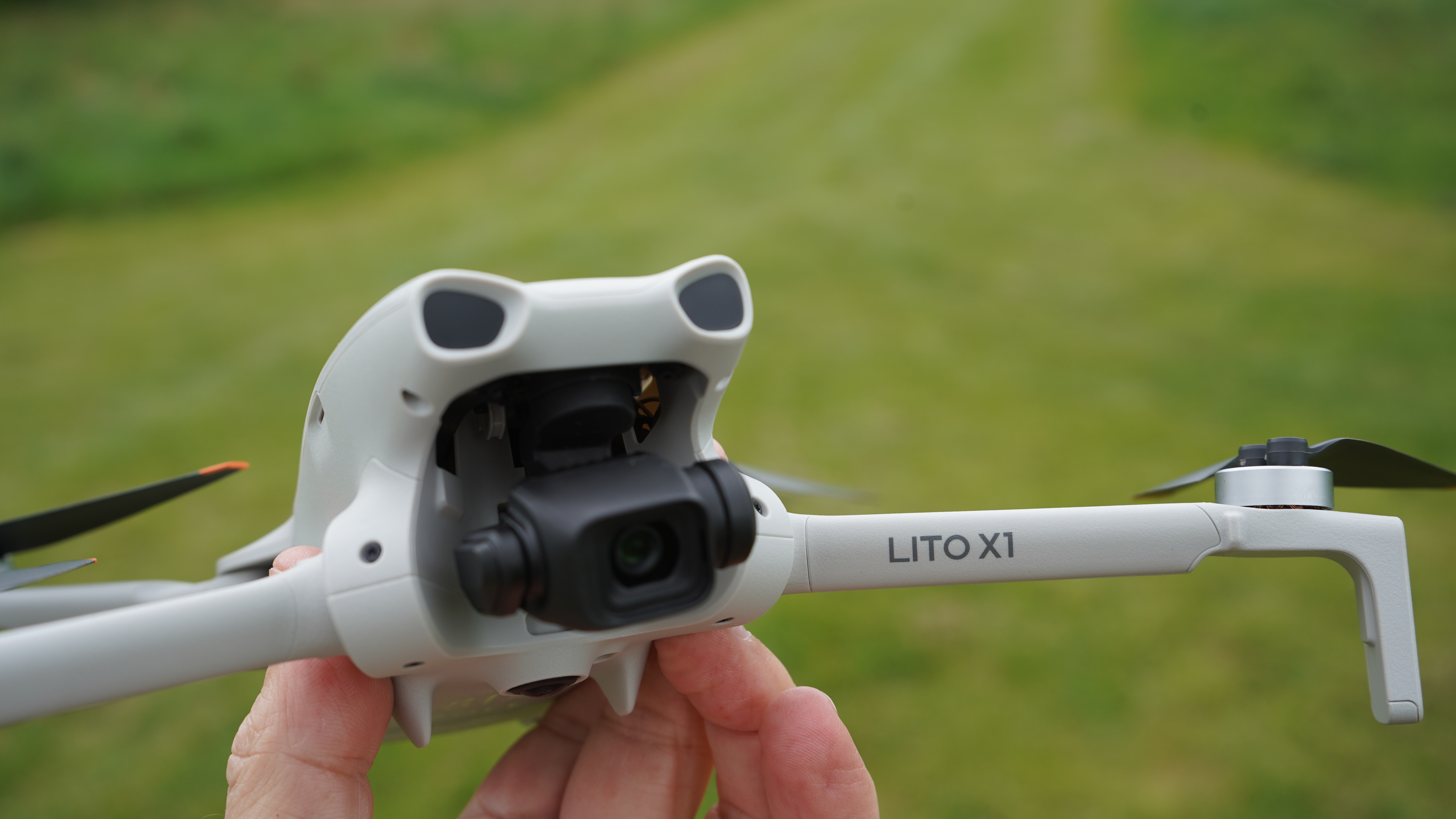 DJI Lito X1 drone in Adam Juniper's hand