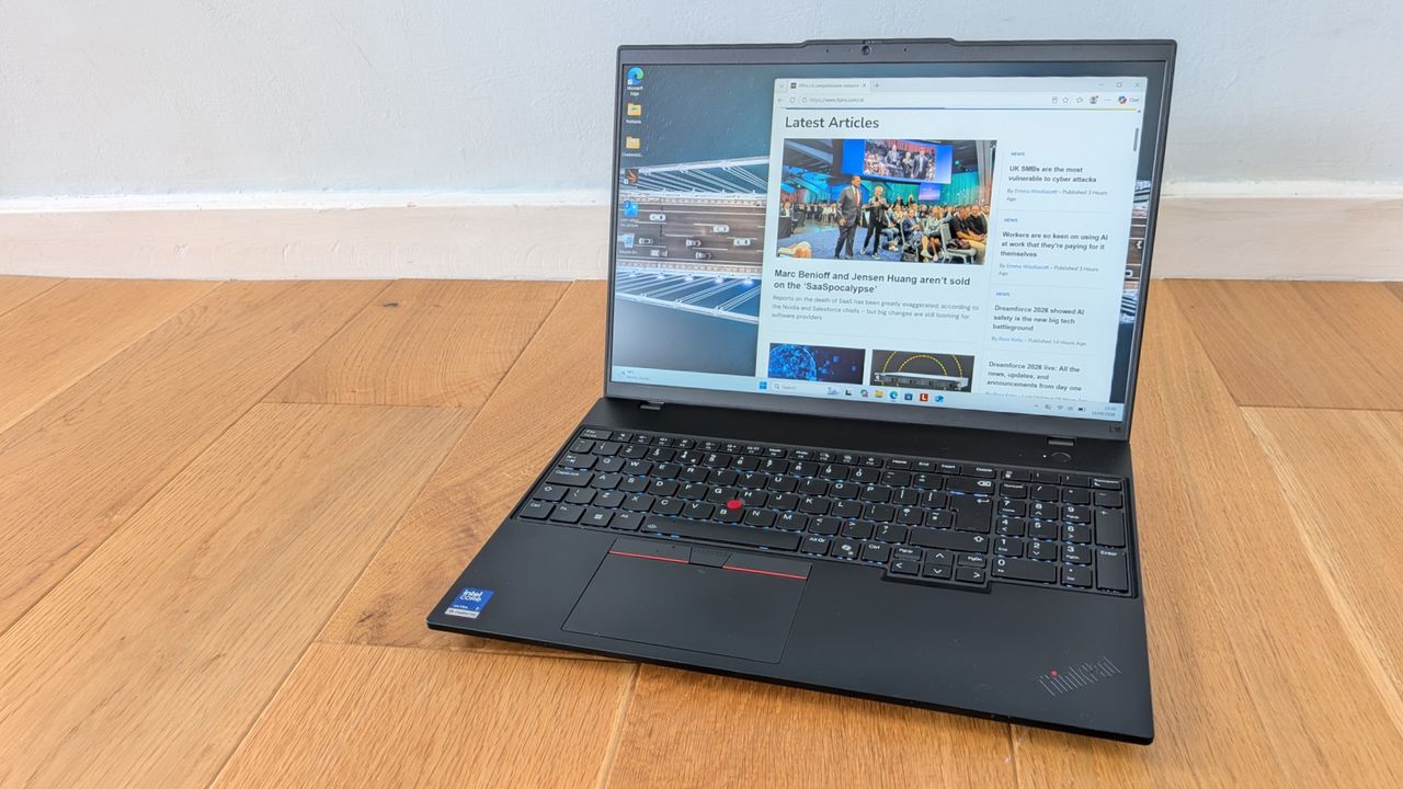 The Lenovo ThinkPad L16 Gen 3 on a desk