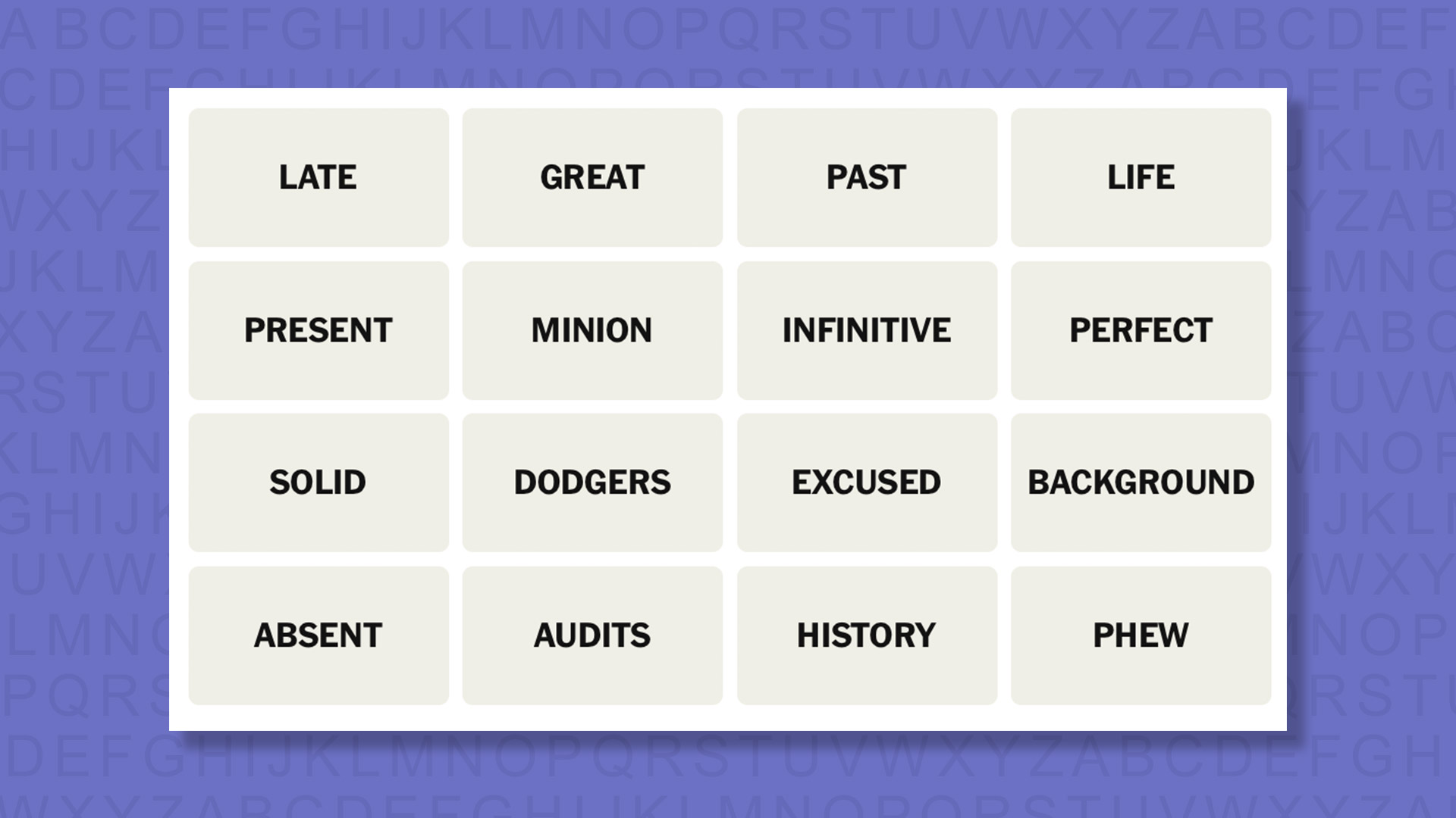 NYT Connections hints for game 986 on a purple background