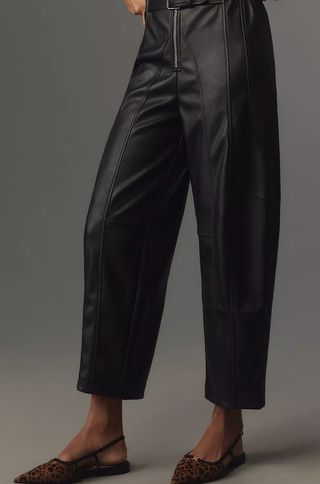 By Anthropologie Belted Barrel Pants