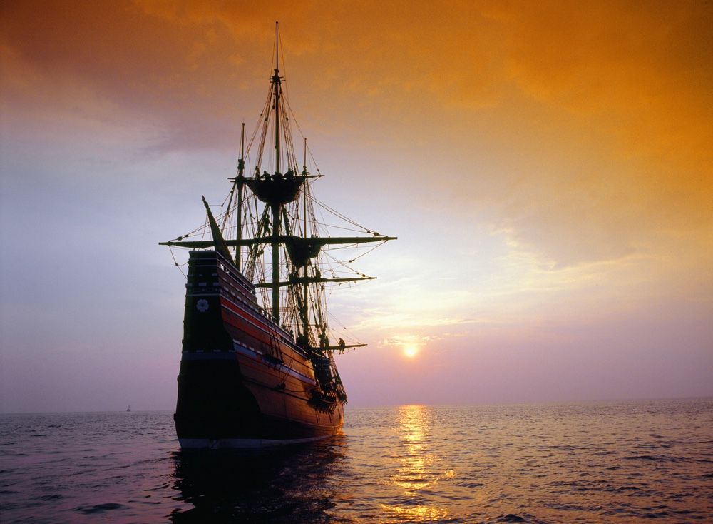 Mayflower ship replica.