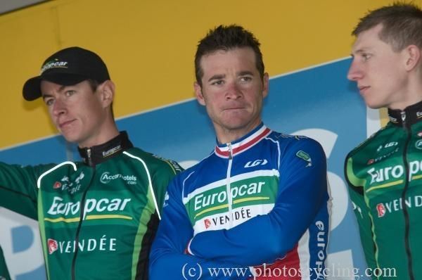 French champion Thomas Voeckler (Europcar) is a popular figure.