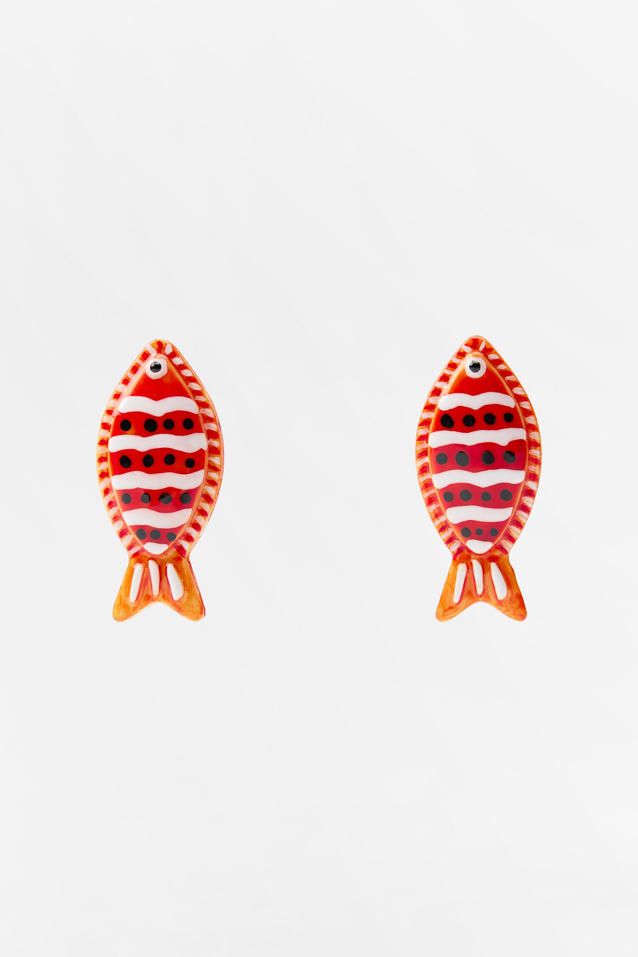 Zara fish earrings