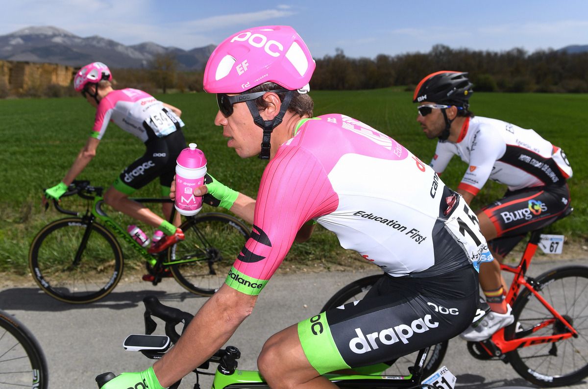 Rigoberto Uran (EF Education-Drapac) takes a drink