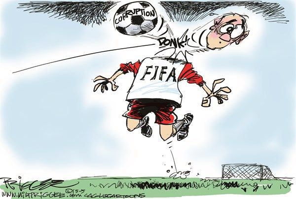 Editorial cartoon FIFA Corruption