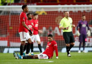 Rashford came off injured in United's FA Cup win over Wolves on January 15.