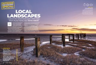 Opening two pages of the landscapes cover feature of Digital Camera issue 288, December 2024